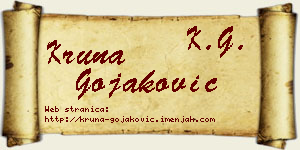 Kruna Gojaković vizit kartica
